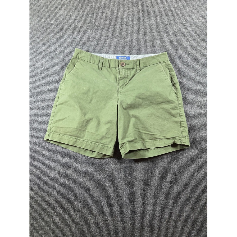 Old Navy Everyday Short Womens‎ 2 Olive Green Chino Stretch Cotton 3.5 Inseam